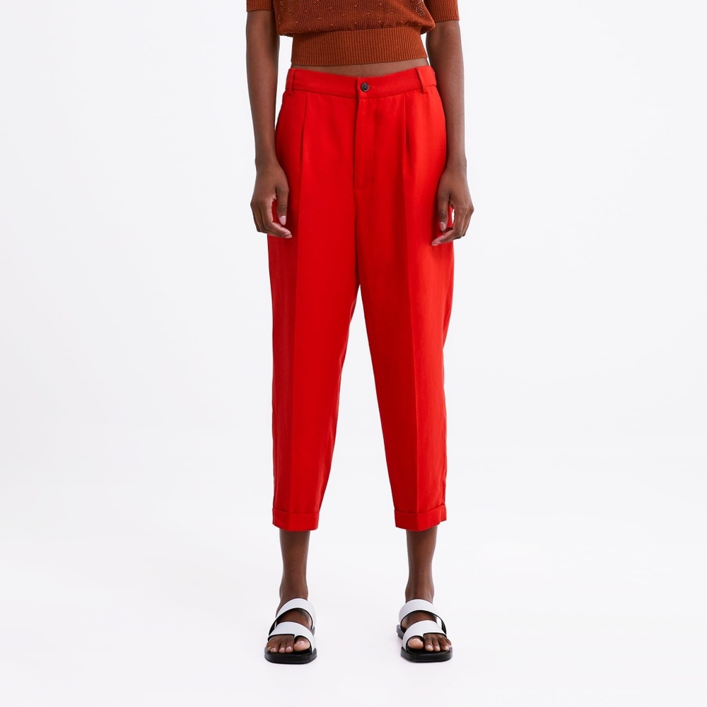 Pants with Turned-Up Hem